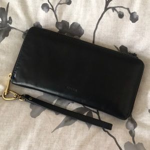 COPY - Fossil zip up wallet w/ wristlet